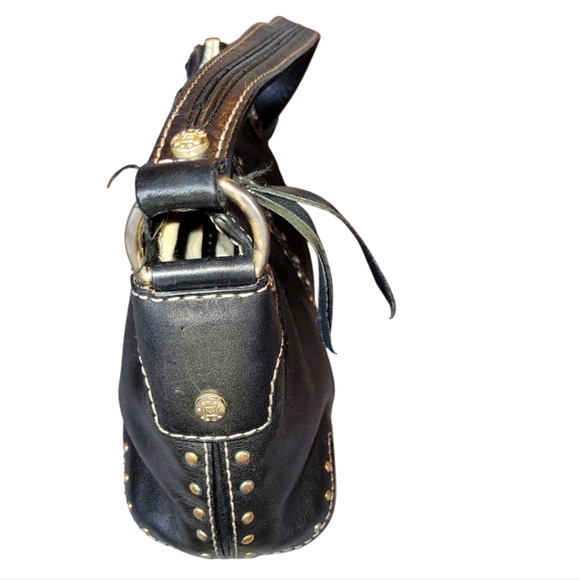 Michael Kors Black Pebbled Leather Vintage Y2K Silver Studded Handb… - Picture 2 of 9
